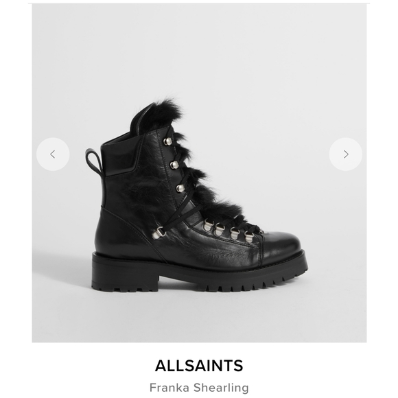 Like New! All Saints Franka Shearling Boots size 36 - Picture 1 of 14